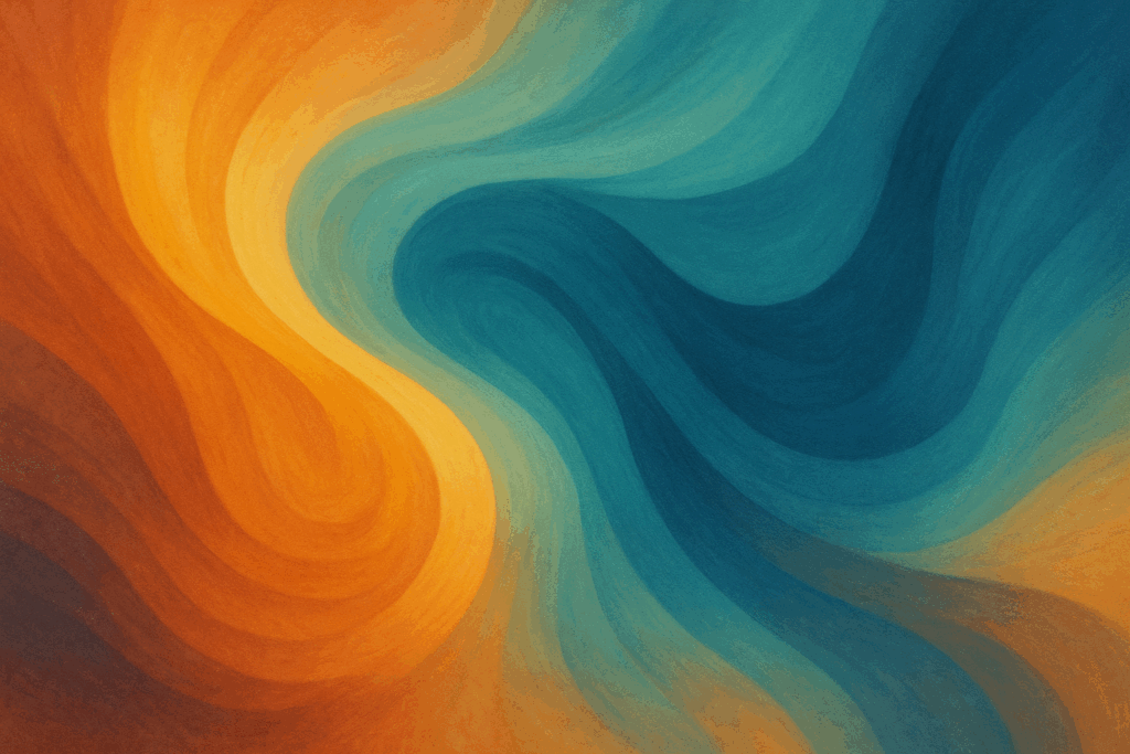 תנועות הגוף והשפעתן על הנפש - תמונה מופשטת המדמה חיבור בין גוף לנפש בצבעים רכים ומרגיעים