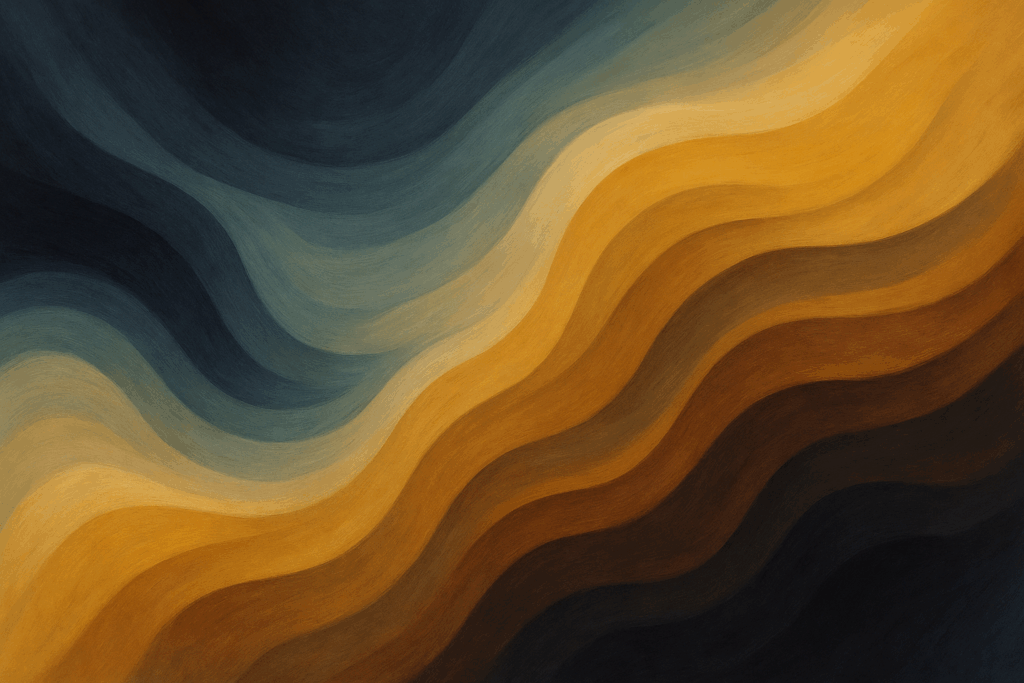 לא לפחד מהפחד – תמונה מופשטת בגוונים חמים וקרים, הממחישה מסע של התמודדות פנימית וחוסן רגשי